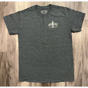Ron Jon Surf Shop Men's Medium T-Shirt Short Sleeve Dark Gray Graphic on Back